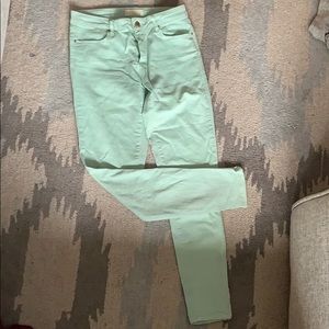 Zara Basic Mint Skinny Khakis